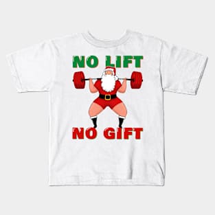 Squat Santa Training Squats with Santa for Lifting lovers Gym design Kids T-Shirt